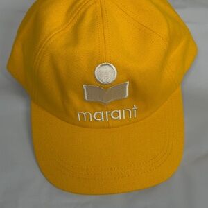 Isabel Marant Yellow Logo Baseball Cap